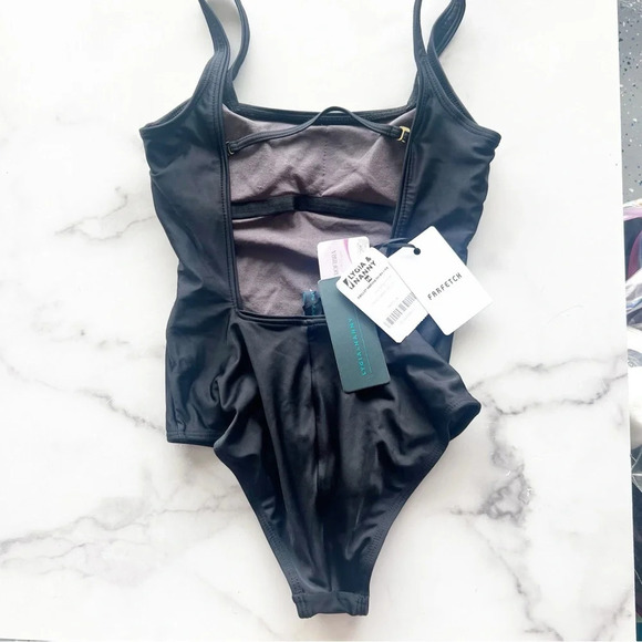 Lygia & Nanny Hapuna Size XS Black low-back swimsuit One Piece NEW! - Picture 9 of 9